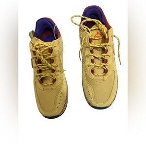 Nike Womens Air Force 1 Wild Low FB2348-700 Wheat Gold Suede Sneaker Sz 7.5 NWOB